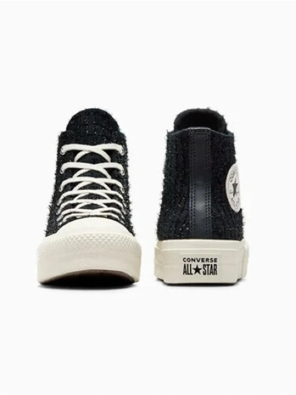 NEW Womens Converse Chuck Taylor All Star Lift Platform Tweed Shimmer Black